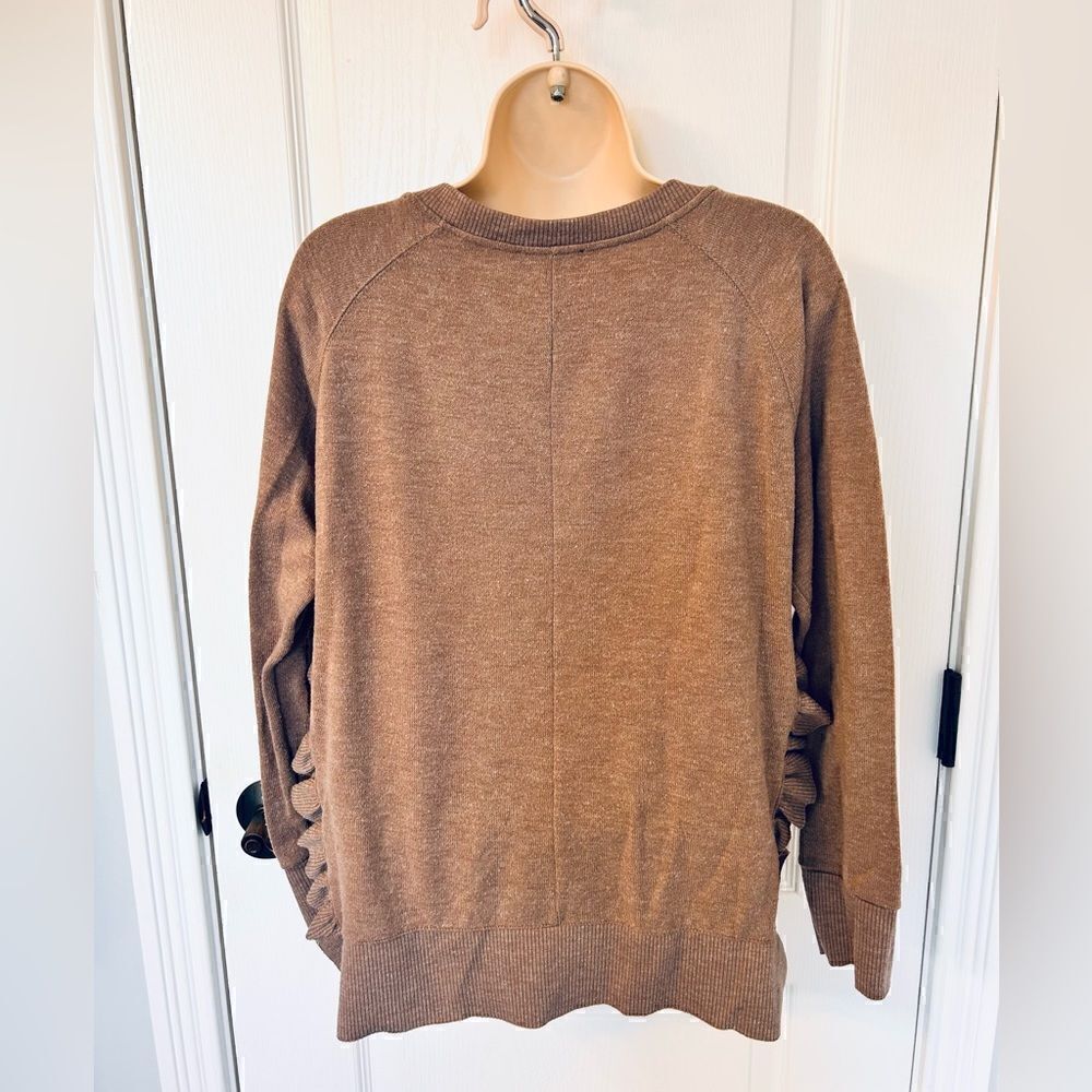 Zara Ruffle Side Slits Basic Collection Soft Lightweight Sweater! ❤️ - Picture 6 of 6